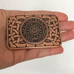 Sun Amulet Mens Ractangle Metal Belt Buckle Protective Talisman Accessories