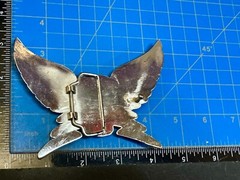 Winged Skull with Stars Reflective Gothic Punk Motorcycle Biker Belt Buckle