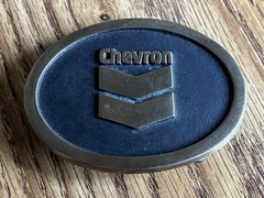 Vtg Chevron Solid Sand Cast Bronze Belt Buckle by Rainbow Metals Seattle