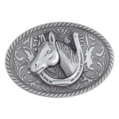 Horse Men&rsquo;s Belt Buckle Western Cowboy Native American (HRS-03-S)