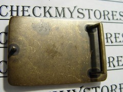 1976 LEATHER -METAL SOLID BRASS BUCKLE COLLECTOR ITEM