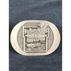 Vintage 1990 Indy 500 Chevrolet Beretta Pace Car Pewter Belt Buckle 100/500