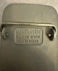 Vtg Solid Brass Belt Buckle Mead-Adelanto 500 KV T.L. Job Line Construction Dyna
