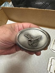 Six Vintage Bird Belt Buckles Eagle