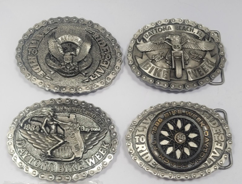 Vtg 80&rsquo;s Daytona Bike Week Belt Buckle Collection Limited Edition Numbered