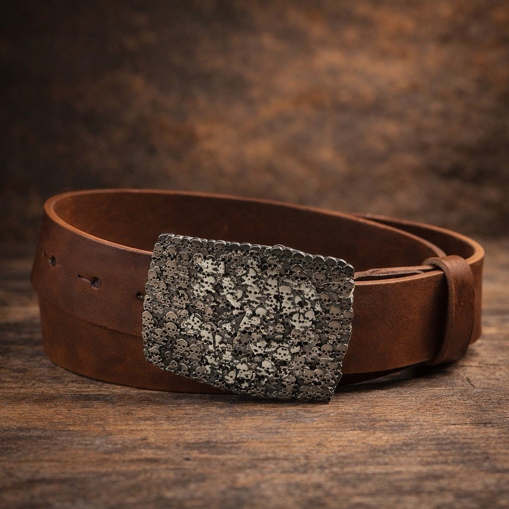 Black Skull Belt Buckle
