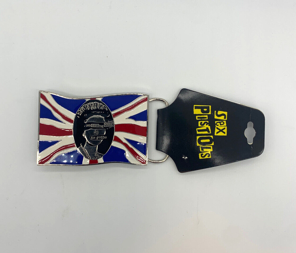 The Sex Pistols GOD SAVE THE QUEEN Union Jack Bravado Belt Buckle Metal New Punk