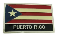 PUERTO RICO FLAG BELT BUCKLE puertorriquena Puertorriqueno Western Cowboy Style