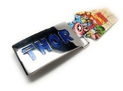 Belt Buckles Thor Silver Blue Enamel Edition Marvel Comics Silver Platted New
