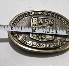 Bass Anglers Sportsman Society Belt Buckle 25th Anniversary 1992 Vintage