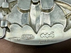 Batman DC Comics Superhero S07 Black & Silver Color Used Oval Belt Buckle