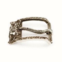 German silver belt buckle Duck Season, Pin type, Hunter trophy buckle for 1.5 in