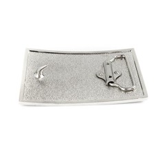 American Flag Men&rsquo;s Belt Buckle USA Pride Shiny Silver Enamel Fits 1.5&Prime; Belts