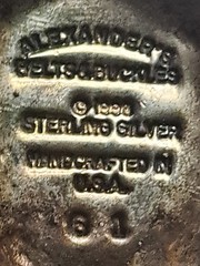 ALEXANDER&rsquo;S BELTS & BUCKLES Sterling Vintage 1990 or 1996 turtle