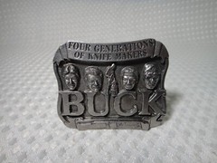 Buck Knives Pewter Belt Buckle Four Generations Smoky Mountain Knife Works