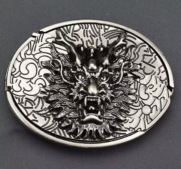 Western Men 3D Dragon Head Belt Buckle Perfect Gift for Men