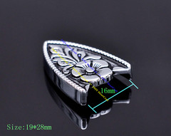 Western Style Engraved and Silver Plated Decorative Belt Buckle Fits 20mm Strap