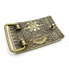 Brass belt buckle Plakhta, Ukrainian traditional ornament embroidery gift buckle