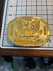 Men&rsquo;s Belt Buckle Multicolor Strong Proud Born in USA Eagle Design *Distressed
