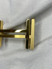 H 32mm 1.25` Belt Buckle Gold Tone Double H Replacement Buckle