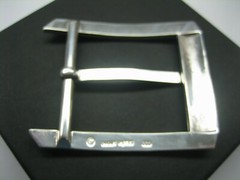 STERLING SILVER 925 BUCKLE WITH GENUINE LIZARD 1.5&Prime; BELT MADE IN U.S.A.