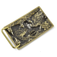 Fighting Owl belt buckle, Wild fighting bird Owl military solid brass belt buckl