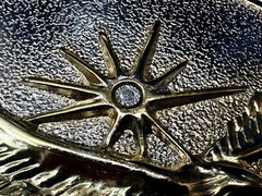 Eagle With Starburst USA Patriotic Belt Buckle Golden Western Bird Wings Cowboy