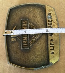 Handyman Club Of America Hunting Club Life Member Belt Buckle Lot of 2