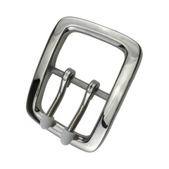1pc Replacement 1-1/2&Prime; (4cm) Solid Stainless Steel Double Prong Belt Buckle