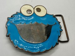 Sesame Street 2009 Cookie Monster Blue Muppet Character Belt Buckle