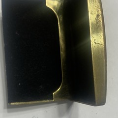 Gold Tone Engraved Floral Monogram Belt Buckle Hinged Back 1.5in 1985