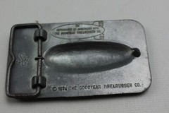 Aluminum Goodyear Blimp 1974 Belt Buckle