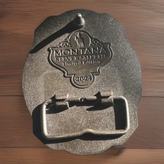 Pendleton Whiskey Belt Buckle 2024 Let&rsquo;er Buck Promo Montana Silversmiths GMP488