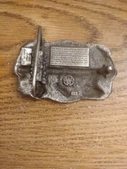 THE FORGOTTEN WARRIOR VETNAM VETERAN BRASS BELT BUCKLE MADE IN USA 1985