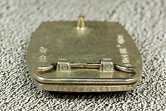 Bass Fishing vintage belt buckle western leather on metal Alumaline