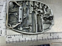 Welder Welding Soldering Tradesman Profession Silver Color NOS Belt Buckle