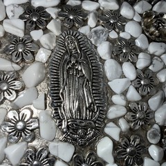 Virgin Mary Hebilla Vaquera Style Cowboy Belt Buckle. Made In USA