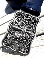 Belt buckle lily buckle ornament silver antique vintage removable buckle 4 cm