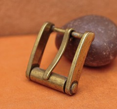 Novelty Mens Retro Solid Brass Single Prong Pin Metal Roller Belt Buckle 32mm