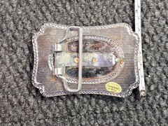 Vintage Covered Wagon Belt Buckle