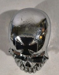 Motorcycle Knob Cover IRON CROSS/SKULL maltese cross chopper motorcycle biker