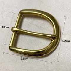 Solid Pure Copper Solid Belt Buckle Oval Center Bar Buckle – Fits 1-1/2&Prime; Belts