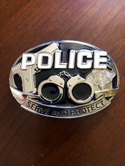 Police Officer Profession To Serve And Protect Metal Unisex Men’s Belt Buckle