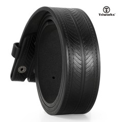 TRIWORKS Western Belts for Men without Buckle Cowboy Fit Size 38&Prime;-41&Prime;, Black