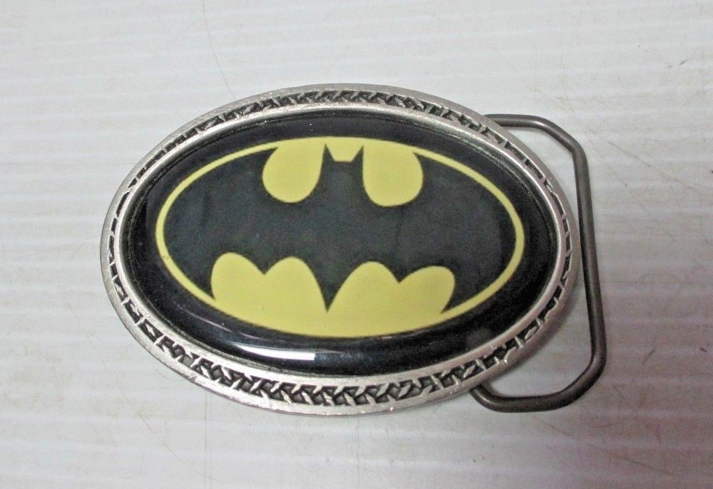 PEWTER BELT BUCKLE – BATMAN Logo Great American Products USA 2000 BKL100