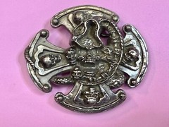 Many Skulls Maltese Iron Cross Artisan Cast? Awesome RARE Unknown! Belt Buckle