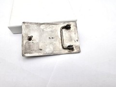 NATIVE AMERICAN NAVAJO KEE JOE BENALLY CARVED STAMPED SILVER BELT BUCKLE