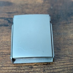 Silver Metal Automatic Latch Belt Buckle for Men, Fits 1.5 in Belt