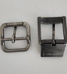 2 Plain Belt Buckle, Silver Color; Brass Color, Excellent Condition, 1.75&Prime; Belt