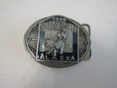 Vintage 1998 Official Trail Committee Iditarod Alaska Belt Buckle- Dogsled Race